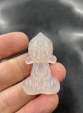 玉髓玛瑙宝宝佛挂件玉坠