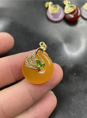 玉业925银厘米红色玛瑙平安扣