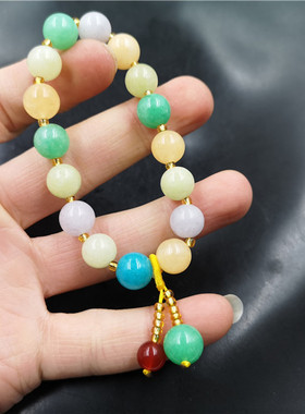 毫米浅绿色手串东陵玉