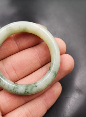 四海玉器天然正品岫玉圆圈平安环