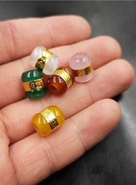 四海白玉髓路路通绿色转运珠吊坠