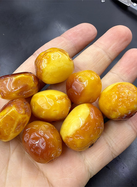 四海玉器 优化二代琥珀蜜蜡随形原石珠子 老蜜蜡散珠