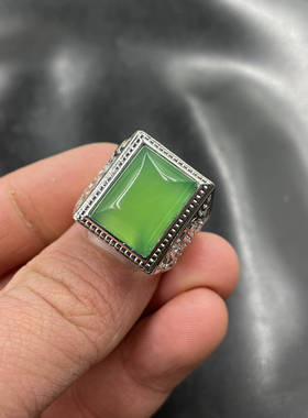 黑色男戒镶嵌黑玛瑙戒指