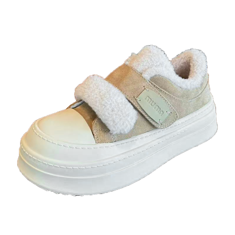 厚底增高保暖德迅鞋2024冬季新款加厚加绒棉鞋魔术贴休闲百搭板鞋,淘宝优惠券,粉丝福利购,淘宝优惠卷