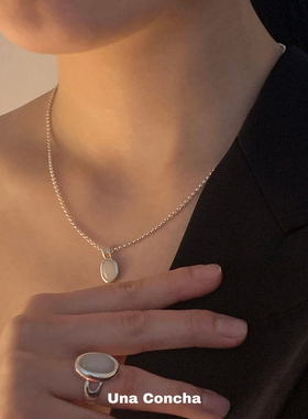 coldframe白宝石纯银项链