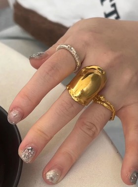 韩国sou重工盔甲指环ins