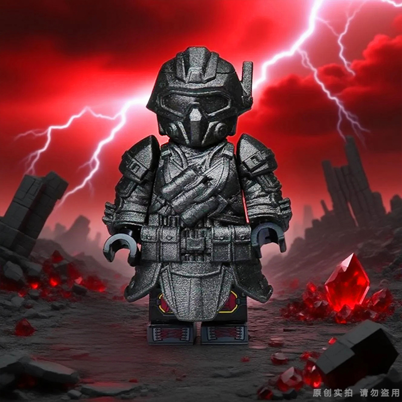 适用乐高地铁逃生墨守七级头和平精英积木人仔尾刺黄金双截棍玩具 - 图0