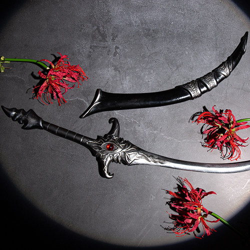 【natto】厄命弯刀花城cos道具带鞘天官红伞赐福cos服 - 图0