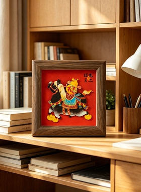 立体剪纸纸雕画ins风治愈摆件