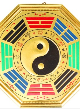 八卦镜家用合金十二生肖九宫八卦图挂件客厅卧室饰品包邮