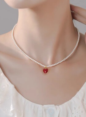 STINA3mm强光正圆施家珍珠项链女