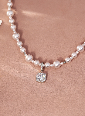 STINA新款曼塔玫瑰方糖锆石珍珠