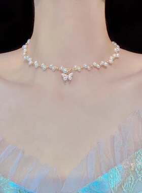 STINA新款淡水珍珠蝴蝶项链女2