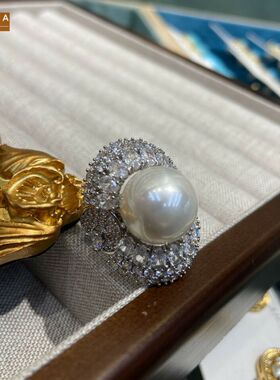 STINA新款围裙边大戒指大颗粒铜