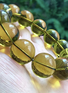 新款缅甸琥珀美爆了绿茶精美霸气18.5cm手串收藏礼品
