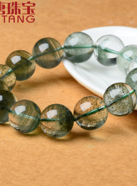 天然水晶巴西绿幽灵手