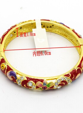 首饰品水晶送母亲景泰蓝手镯包邮