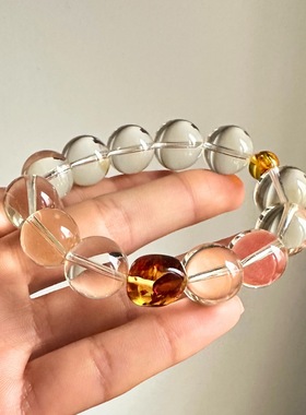 财富之石| 天然水晶手链巴西黄水晶手串招财转运手链女虎眼石小众