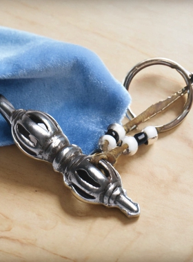 金刚杵吊坠苏幕水晶天铁