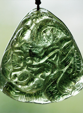 收藏级稀有大吊坠龙牌配证书挂件