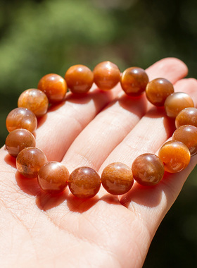 日照幻闪正品天然太阳石手链