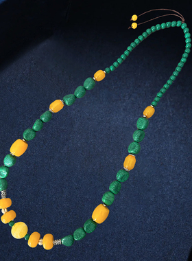 蒙古族复古装饰藏式项链男女款毛衣链西藏民族服装蒙古袍旅拍配饰