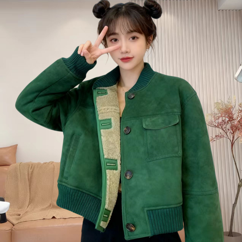 通勤独特舒适简约外套女短款超好看羊羔毛上衣2025冬季新款小个子,淘宝优惠券,粉丝福利购,淘宝优惠卷