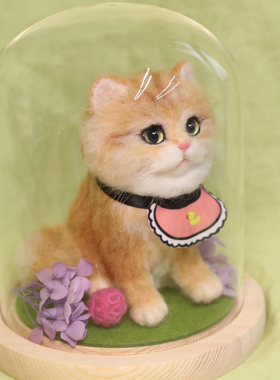 羊毛毡猫咪摆件戳戳乐