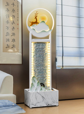 高级感流水摆件客厅循环水幕墙
