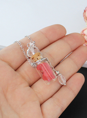 diy玻璃小瓶香水瓶瓶软木塞项链