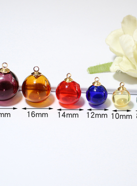 diy琉璃精油香氛手工圆形吊坠