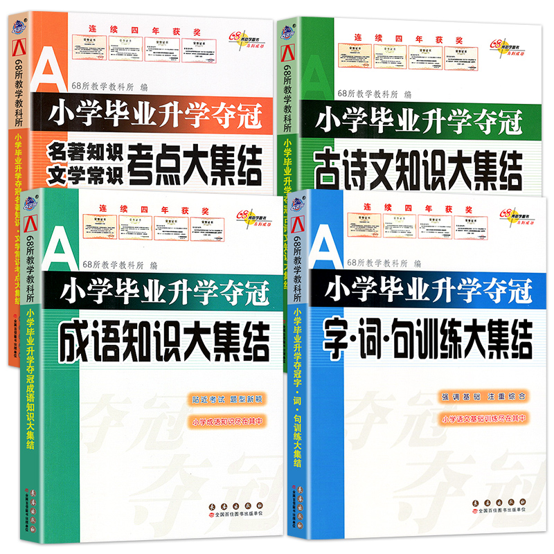 新版  小学毕业升学夺冠 名著知识文学常识 古诗文 成语 字词句训练 知识大集结 名校冲刺小升初知识大全 语文总复习资料 - 图3