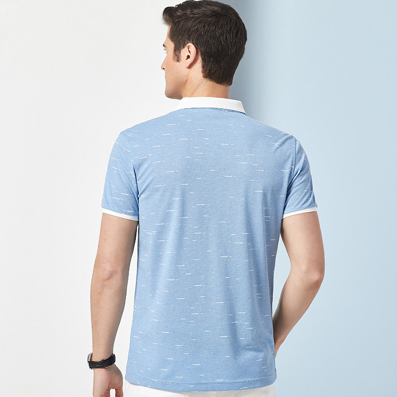 木笛夏季新款短袖翻领中年装polo衫 木笛服饰T恤