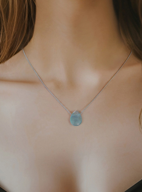 terra天然青蓝萤石项链