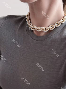 珠珠复古风choker小众高级感颈圈项链NEGlg 0719
