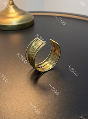 时尚手镯多层金色高级感手环