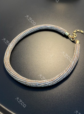 小众高级感项链闪bling bling礼服链复古风气质优雅配饰