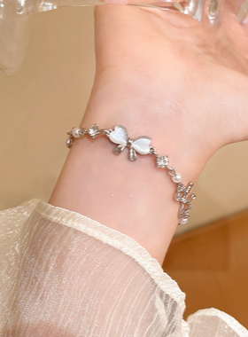 纯欲氛围感蝴蝶结手链甜美仙气设计轻奢小众设计高级简约手串饰