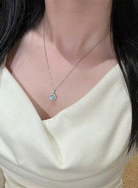 一世繁花满钻项链女轻奢小众ins气质高级感吊坠锁骨链送女友礼物