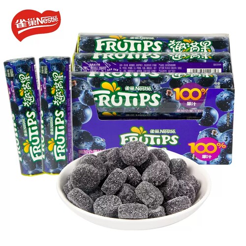 雀巢趣满果水果果汁软糖橡皮糖QQ糖60g30g筒儿童休闲零食糖果临期 - 图3