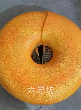 仿真贝果面包模型烘焙店招牌发光灯箱门头装饰摆件玻璃钢雕塑定制