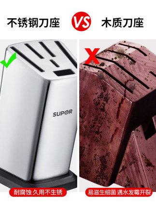 SUPOR/苏泊尔刀具套装 厨房套刀家用切菜全套菜刀砧板菜板组合 - 图0