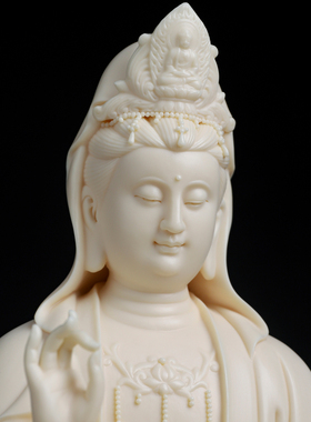 陶瓷观世音菩萨佛像摆件礼品送礼