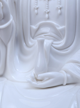 陶瓷观世音菩萨佛像摆件家用供奉