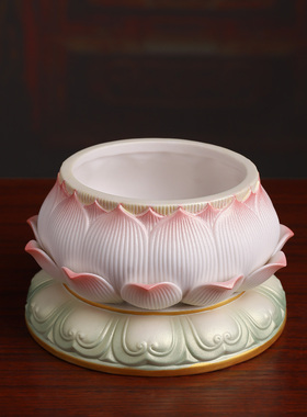 【新品首发】珠光彩陶瓷莲花香炉