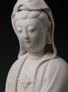 持经观音德化白瓷省级大师林建平