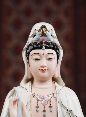 荷叶宝莲观音菩萨佛像供奉家用