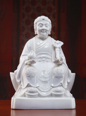 戴玉堂陶瓷土地公像土地婆神像