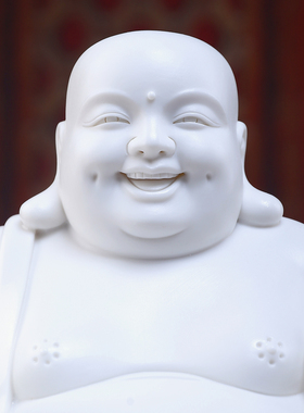 陶瓷大肚笑弥勒佛家用供奉摆件