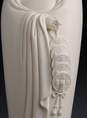 《福在眼前》弥勒佛陶瓷佛像摆件